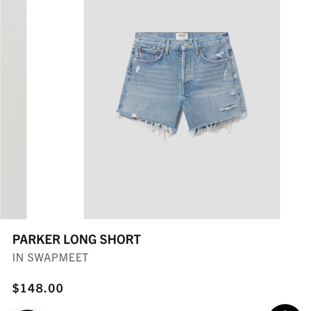 Agolde Distressed Jean Shorts